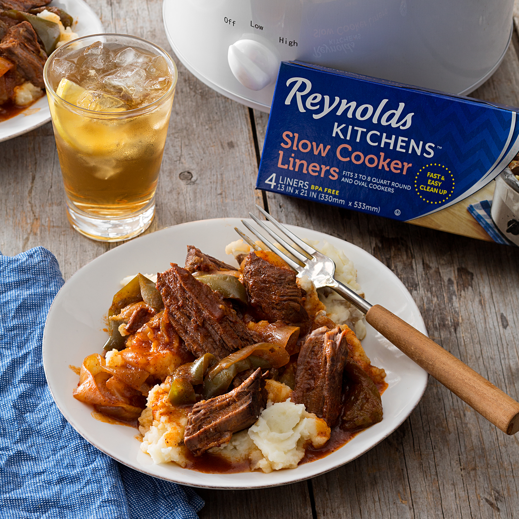 BBQ Pot Roast Over Potatoes | Reynolds Brands
