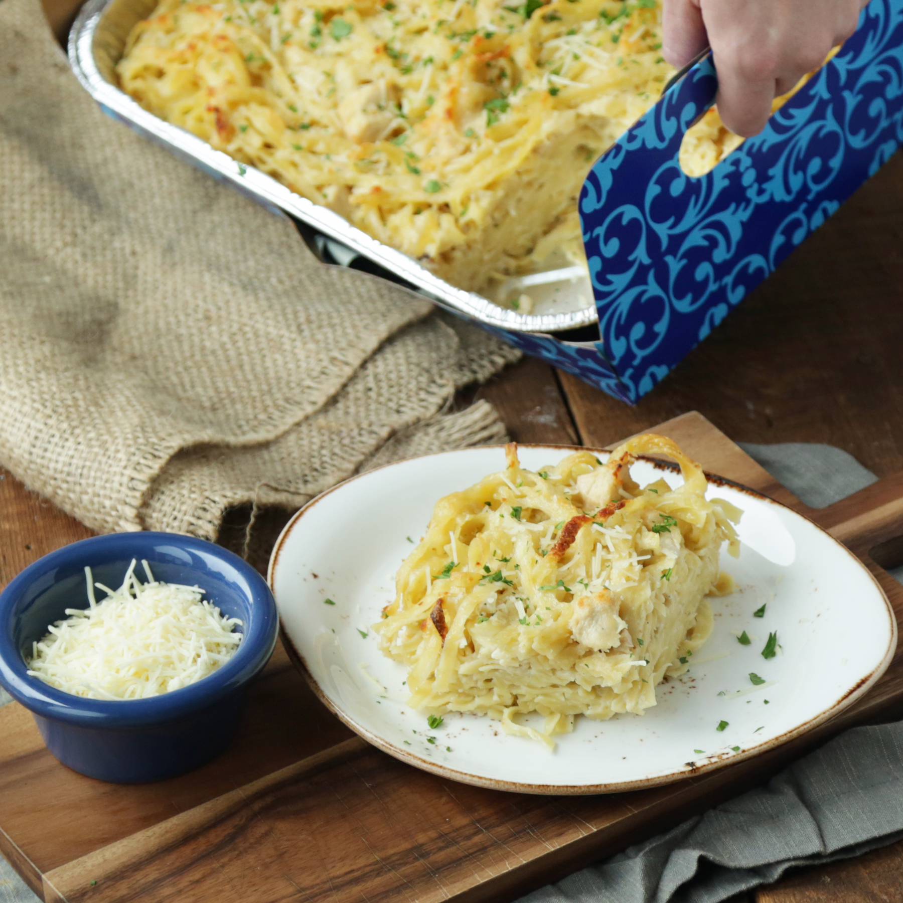 Chicken Alfredo Fettuccini Bake | Reynolds Brands
