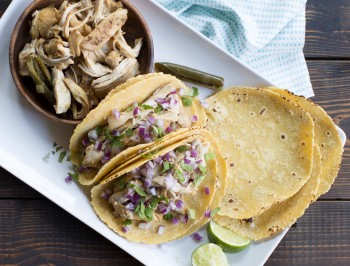 Slow Cooker Pulled Chicken Tacos