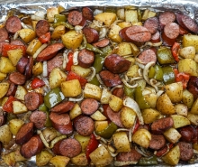 Roasted Sausage, Potatoes and Peppers