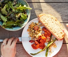 Chile de Arbol Shrimp and Grilled Corn Salad