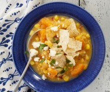 Slow Cooker Chicken and Yellow Tomato Tortilla Soup
