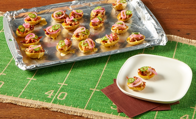 
Pulled Pork Potato Skin Bites
