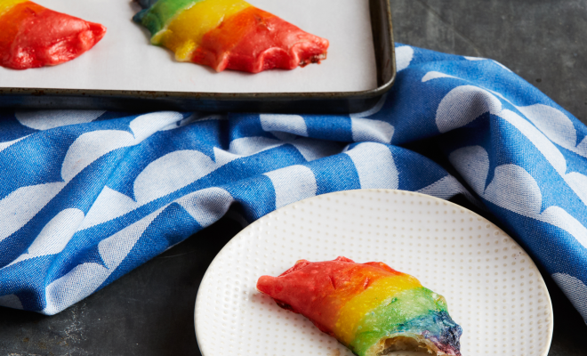 
Rainbow Banana Caramel Empanada 
