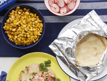 Spicy Fish-Finger Tacos with Quick-Pickled Radishes &amp; Shallots