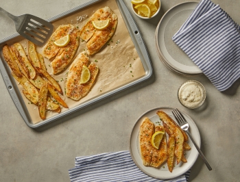 Sheet Pan Fish and Chips
