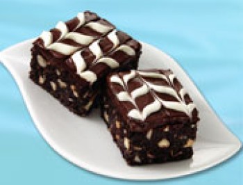 Marble Frosted Macadamia Brownies