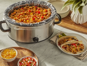 Easy Slow Cooker Shredded Chicken Tacos