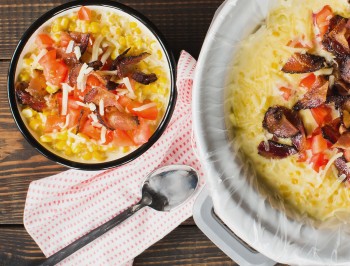 Tomato And Bacon Creamed Corn Casserole