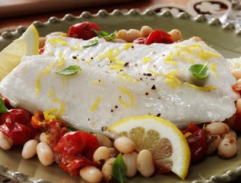 Tuscan Style Tilapia and Cannellini Beans